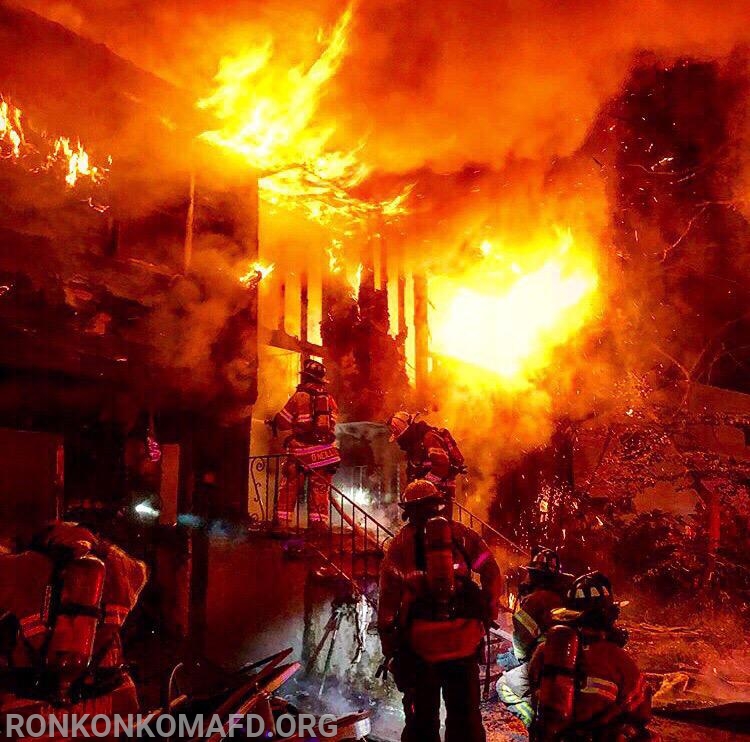 Fully Involved Structure Fire Ronkonkoma Fire Department